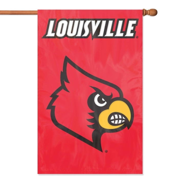 Louisville Cardinals Applique Banner Flag 44" x 28"