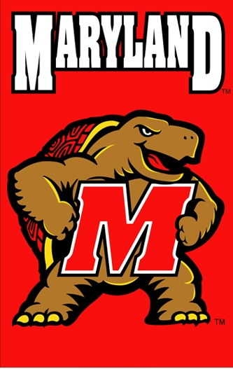 Maryland Terrapins Applique Banner Flag 44" x 28"