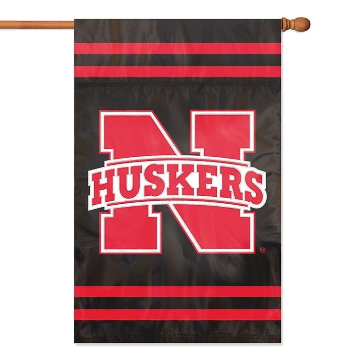 Nebraska Cornhuskers Applique Banner Flag 44" x 28"