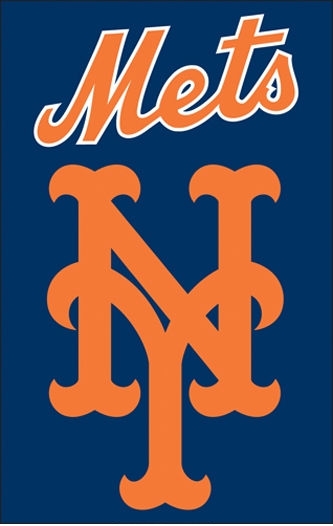 Mets Applique Banner Flag 44" x 28"