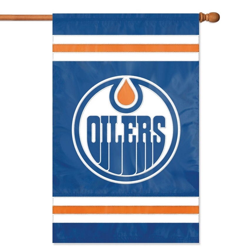 Edmonton Oilers Applique Banner Flag 44" x 28"