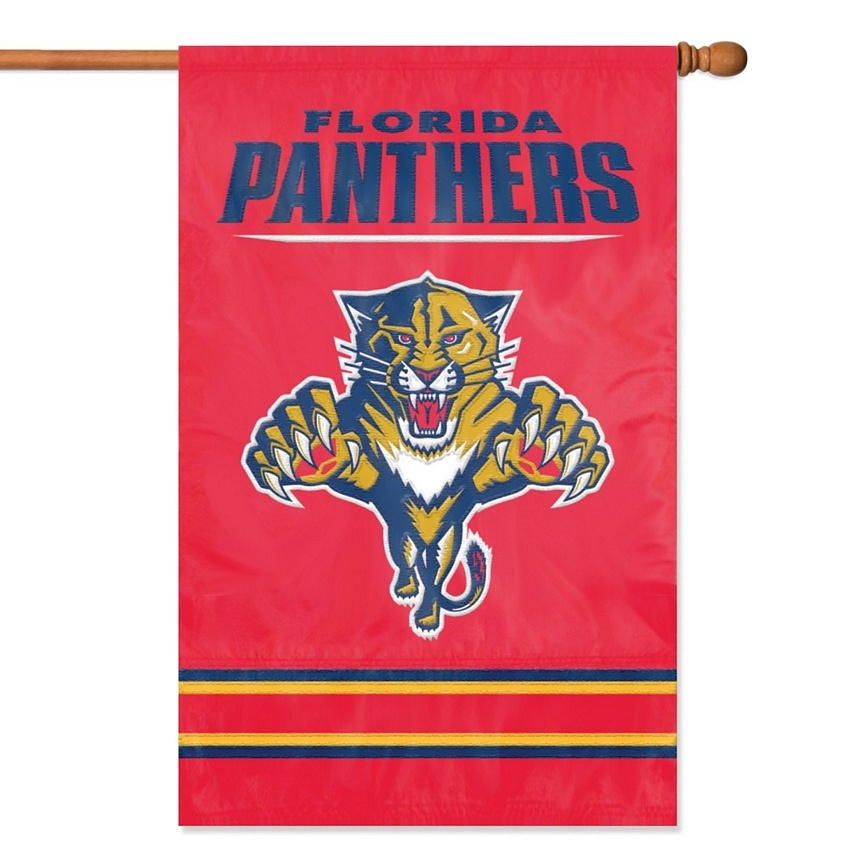 Florida Panthers Applique Banner Flag 44" x 28"