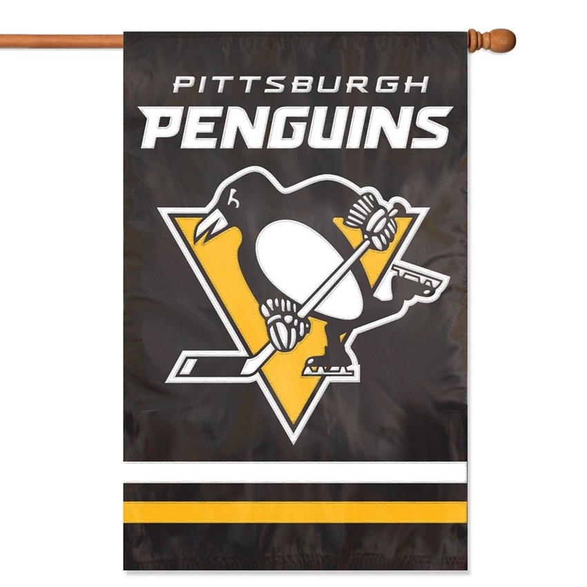 Pittsburgh Penguins Applique Banner Flag 44" x 28"
