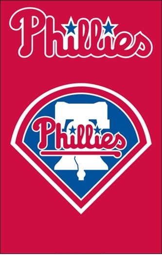 Phillies Applique Banner Flag 44" x 28"