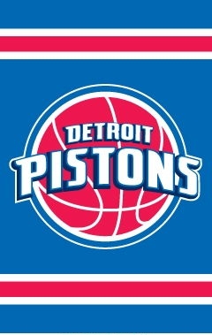 Detroit Pistons Applique Banner Flag 44" x 28"