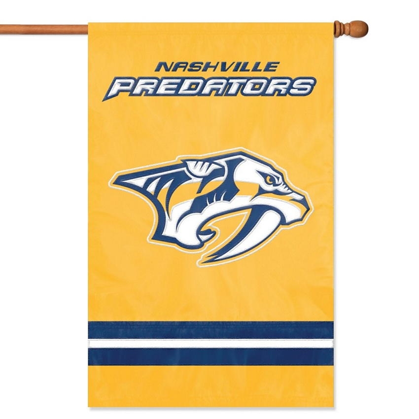 Nashville Predators Applique Banner Flag 44" x 28"