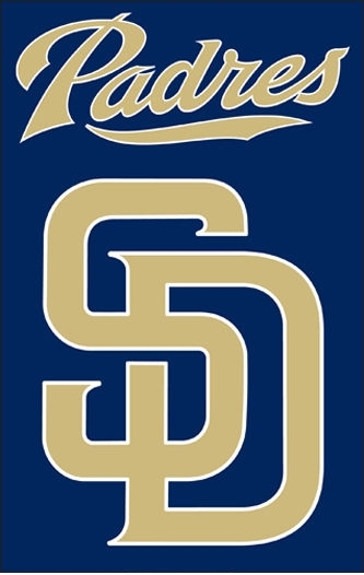 Padres Applique Banner Flag 44" x 28"