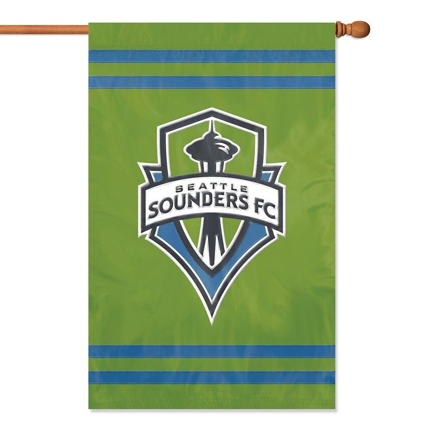 Seattle Sounders FC Applique Banner Flag 44" x 28"