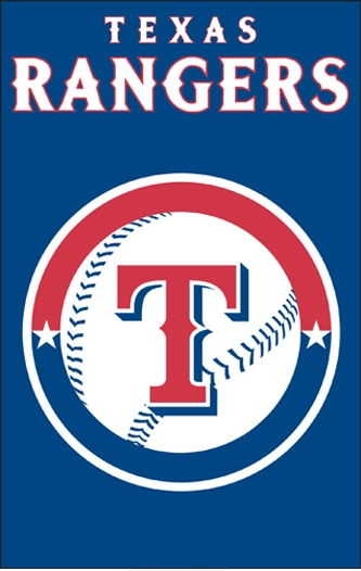 Rangers Applique Banner Flag 44" x 28"