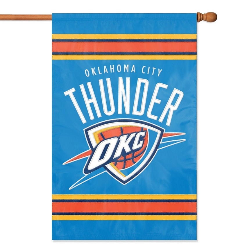 Oklahoma City Thunder Applique Banner Flag 44" x 28"