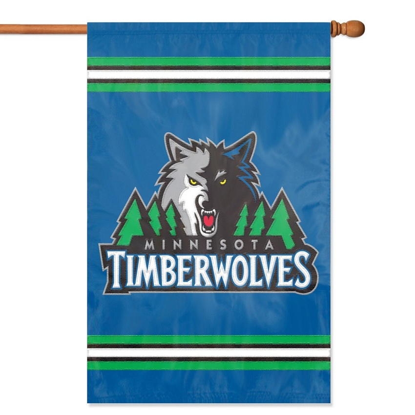 Minnesota Timberwolves Applique Banner Flag 44" x 28"