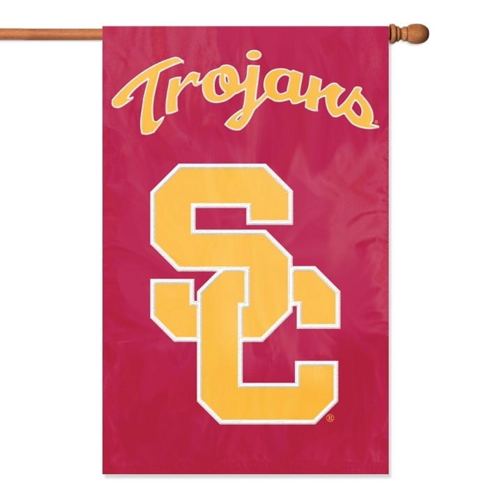 USC Trojans "SC" Applique Banner Flag 44" x 28"