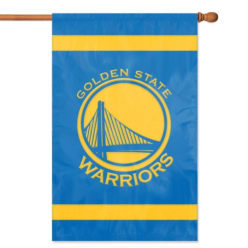 Golden State Warriors Applique Banner Flag 44" x 28"