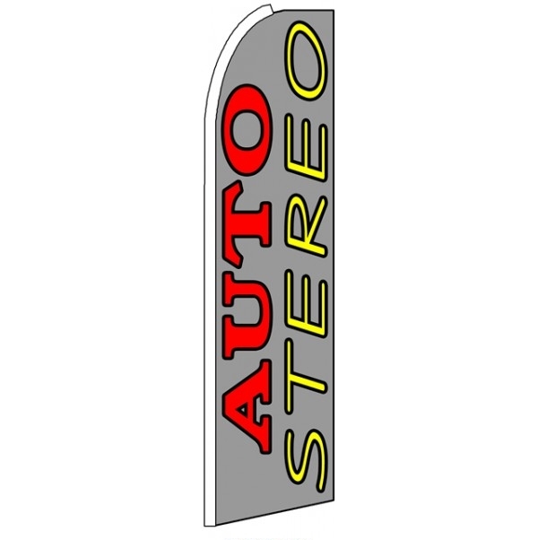 Auto Stereo (Sideways) Feather Flag 2.5' x 11'