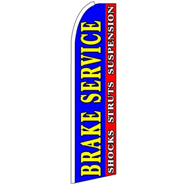 Brake Service (Sideways) Feather Flag 3' x 11.5'