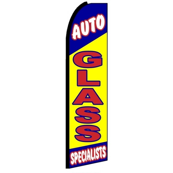 Auto Glass Feather Flag 2.5' x 11'