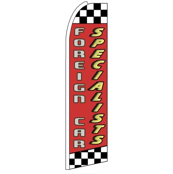 Foreign Car Specialists Feather Flag 3' x 11.5'