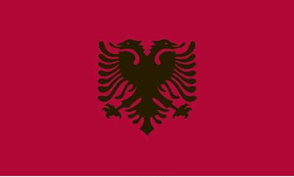 2' x 3' Albania High Wind, US Made Flag