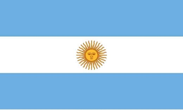 5' x 8' Argentina High Wind, US Made Flag