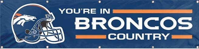 Broncos Banner 8' x 2'