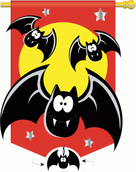 Bats Garden Flag