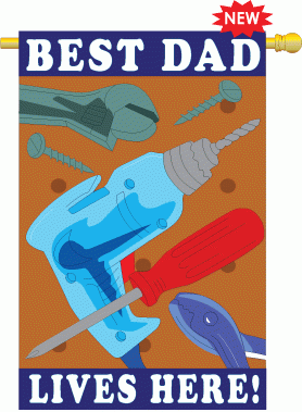 applique Best Dad House Flag - 1 left