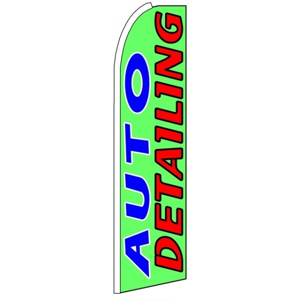 Auto Detailing (Sideways) Feather Flag 2.5' x 11'