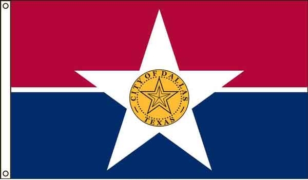 3' x 5' Dallas City High Wind, US Made Flag