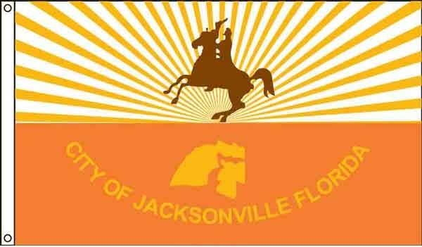 2' x 3' Jacksonville City High Wind, US Made Flag