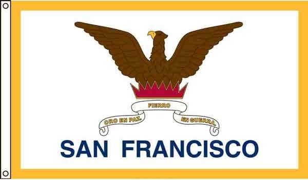 2' x 3' San Francisco City High Wind, US Made Flag