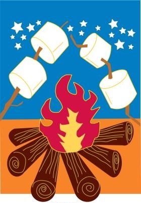 Campfire Applique House Flag - 1 left