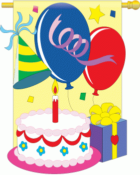 applique Celebrate Happy Birthday  Garden Flag - 1 left