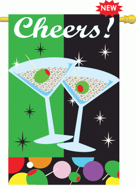 Cheers Garden Flag