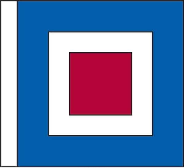 High Wind, US made Code Flag Size No. 14 - W