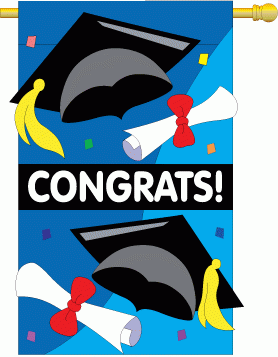 applique Congrats Garden Flag - 1 left