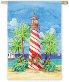 Coastal Christmas House Flag