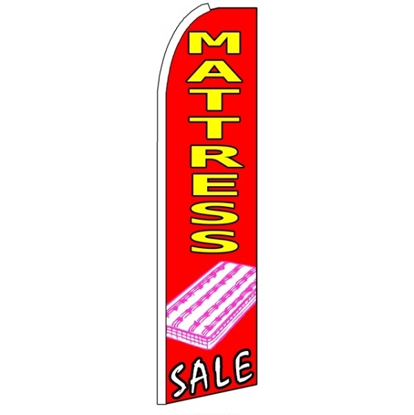 Mattress Sale Wind Feather Flag 3' x 11.5'