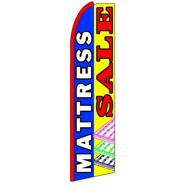 Mattress Sale Multicolor Feather Flag 3' x 11.5'