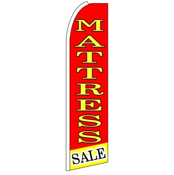 Mattress Sale (Red & Yellow) Feather Flag 3' x 11.5'