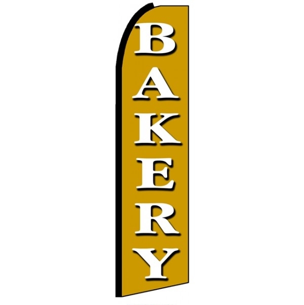 Bakery (Black Sleeve) Feather Flag 2.5' x 11'