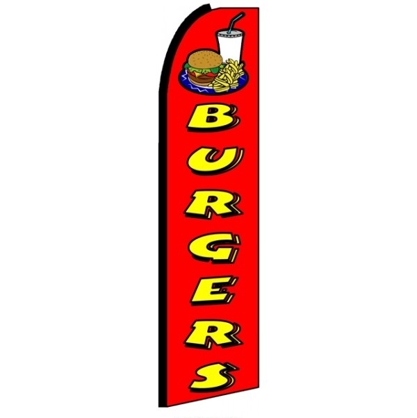 Burgers Wind Feather Flag 3' x 11.5'