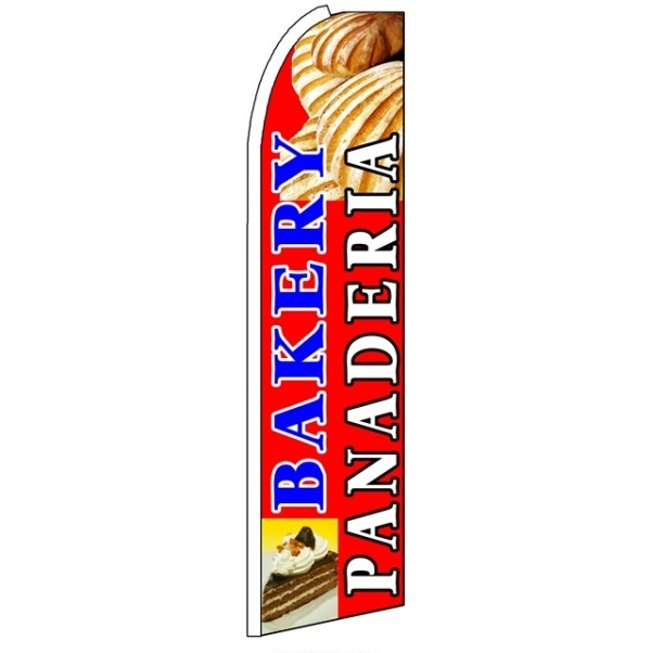 Bakery Panaderia (Sideways) Feather Flag 3' x 11.5'