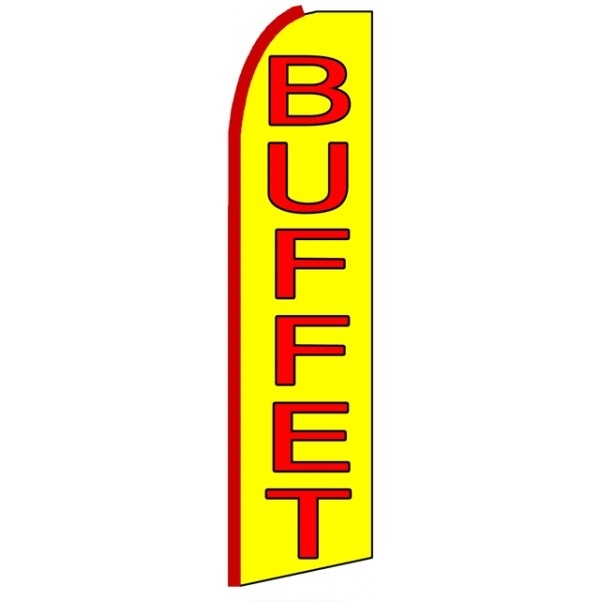 Buffet Feather Flag 3' x 11.5'