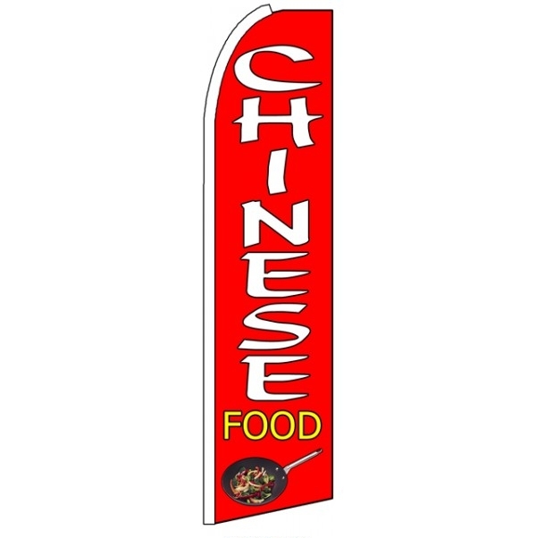 Chinese Food Feather Flag 3' x 11.5'