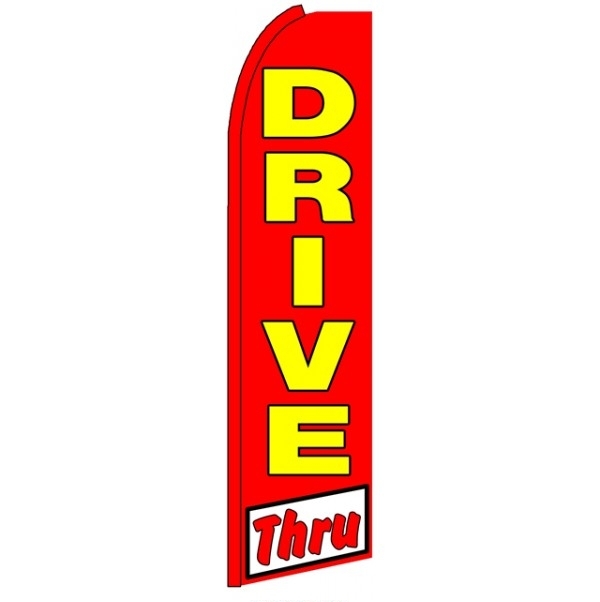 Drive Thru Feather Flag 3' x 11.5'