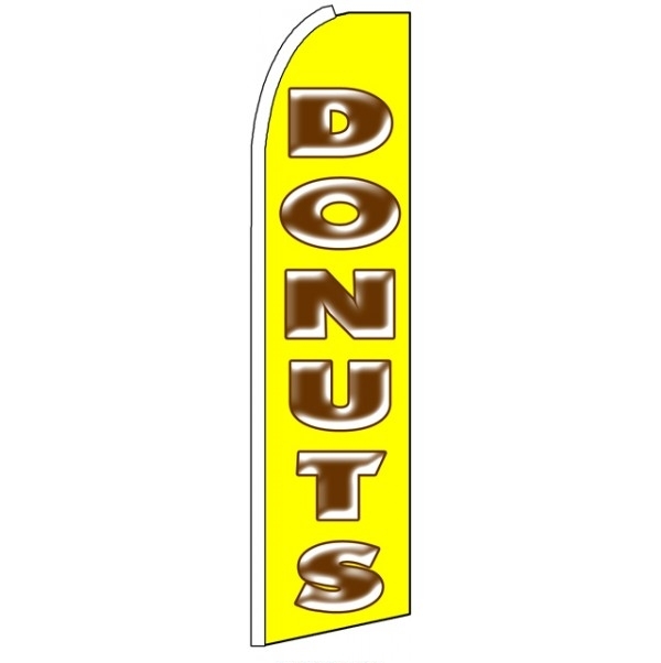Donuts Wind Feather Flag 3' x 11.5'