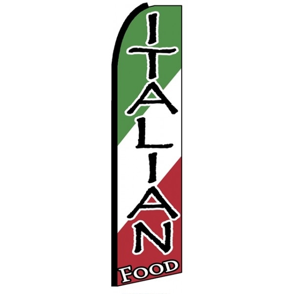 Italian Food Feather Flag 3' x 11.5'