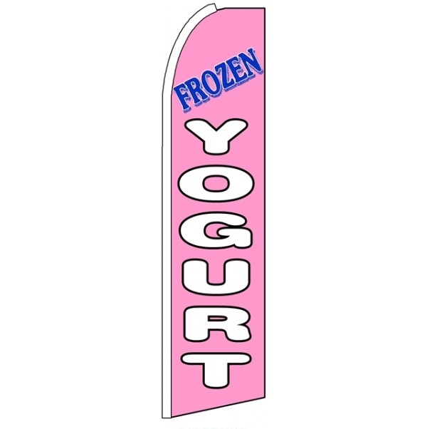 Frozen Yogurt Feather Flag 3' x 11.5'