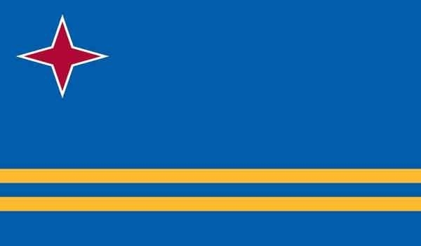 2' x 3' Aruba High Wind, US Made Flag