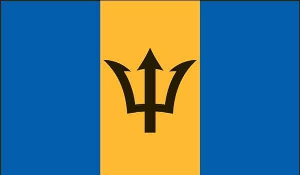 4' x 6' Barbados High Wind, US Made Flag
